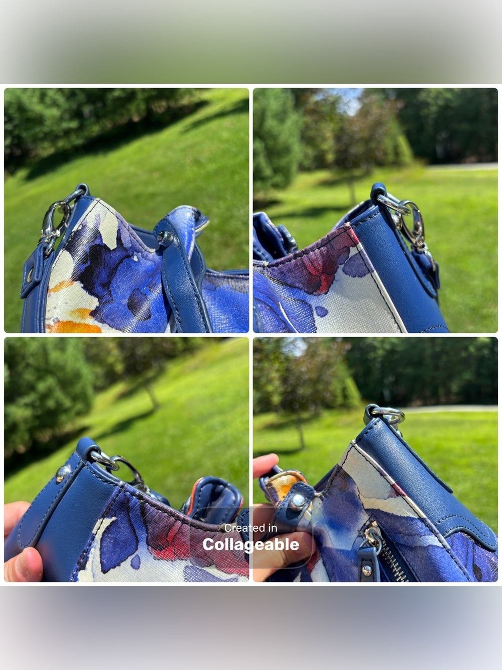 Sharif Leather Floral Crossbody Bag - Picture 14 of 17